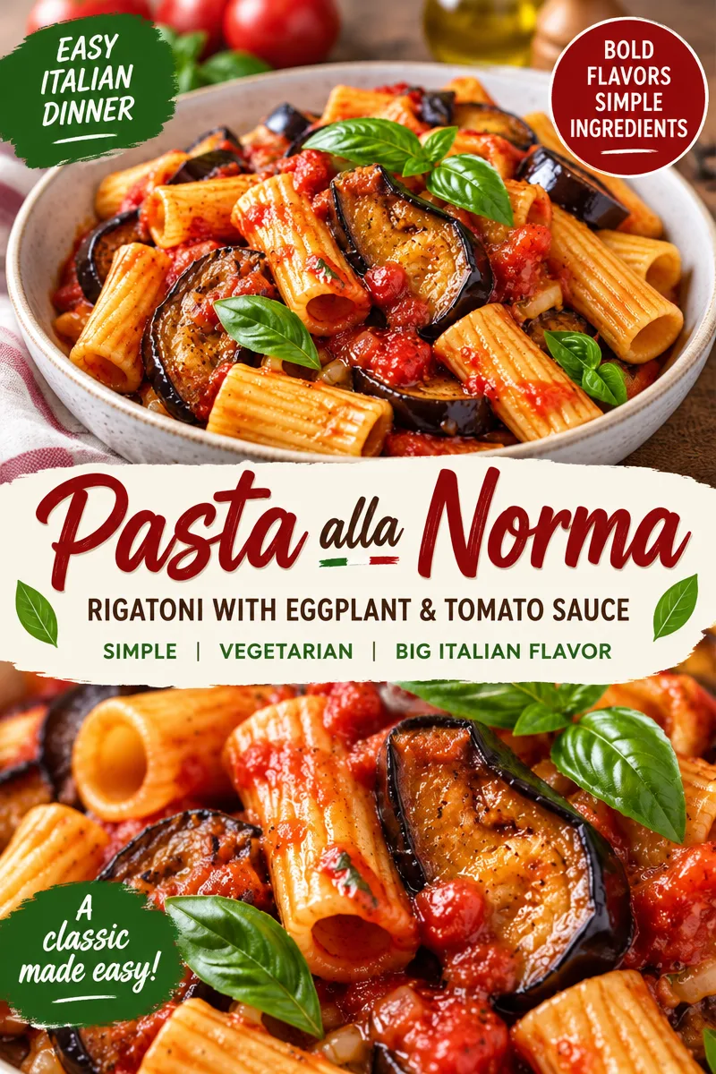 Sicilian Eggplant and Tomato Pasta (Pasta alla Norma)