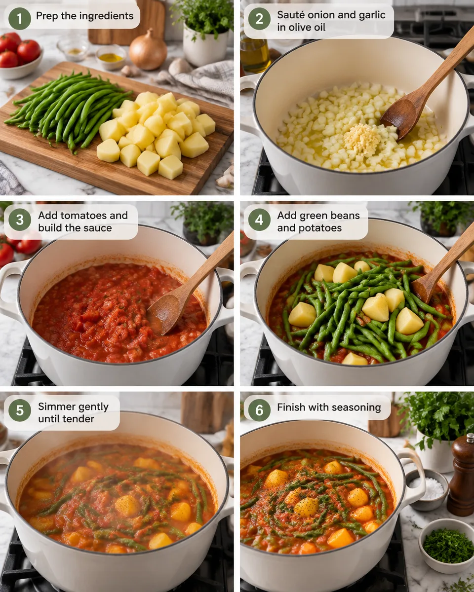 Greek Green Beans Braised in Tomato and Olive Oil