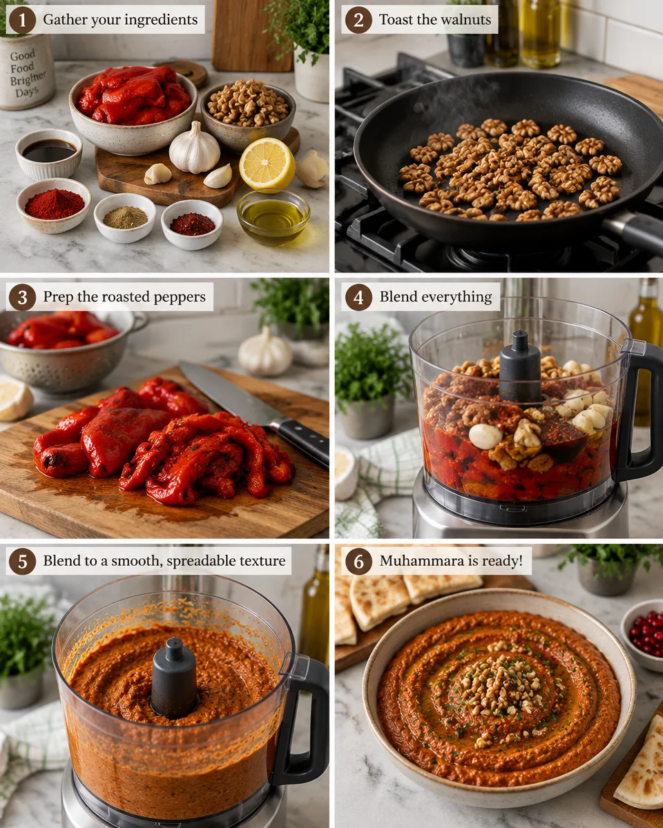 Muhammara (Roasted Red Pepper and Walnut Dip)